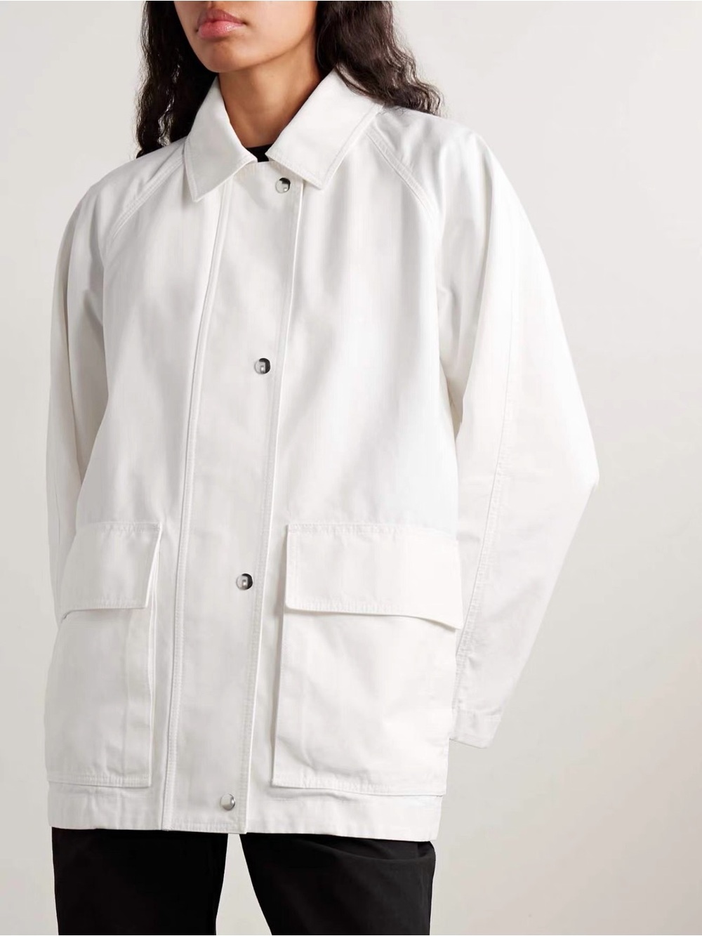 NWOT The Row White Women's Oversized Cotton Jacket, Size US 2/4